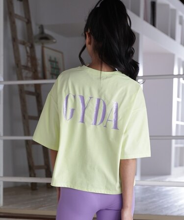 【ムラサキスポーツ限定】GYDA/414620 ラッシュガード 半袖 Tシャツ GYDAロゴ グリッタープリント ジェイダ レディース ムラサキスポーツ