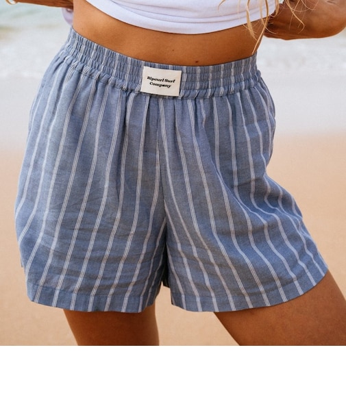 RIP CURL/051WWS パンツ ショーツ セットアップ対応 BEACH DAYS PINSTRIPE インポート リップカール レディース ムラサキスポーツ