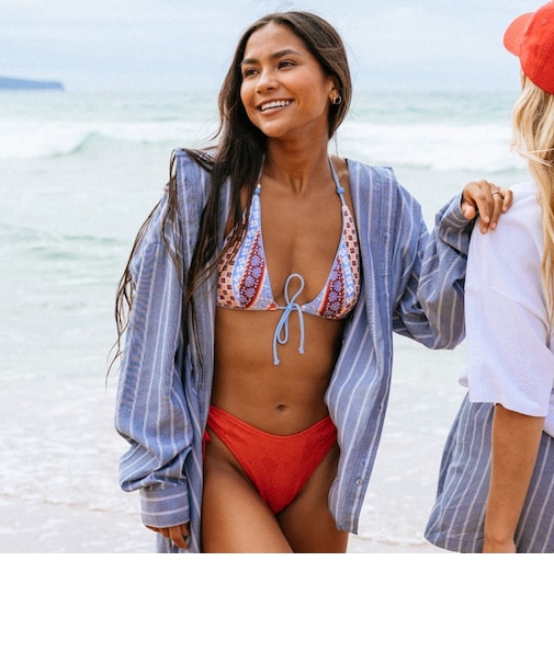 RIP CURL/072WSH ブラウス シャツ セットアップ対応 BEACH DAYS PINSTRIPE インポート リップカール レディース ムラサキスポーツ