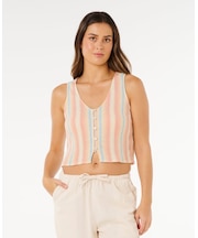 RIP CURL/07QWSH タンクトップ ノースリーブ セットアップ対応 PREMIUM SURF STRIPE TOP インポート リップカール レディース ムラサキスポーツ