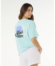 RIP CURL/0N3WTE 半袖Tシャツ ALOHA HERITAGE TEE Tシャツ リップカール レディース ムラサキスポーツ