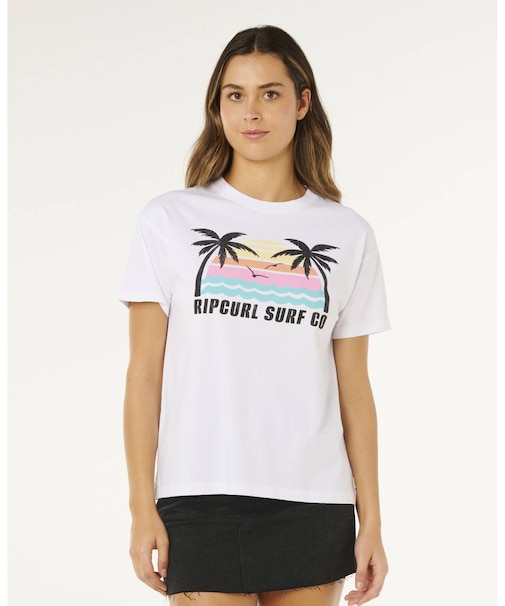 RIP CURL/0NCWTE 半袖Tシャツ MALIBU RELAXED TEE インポート リップカール レディース ムラサキスポーツ