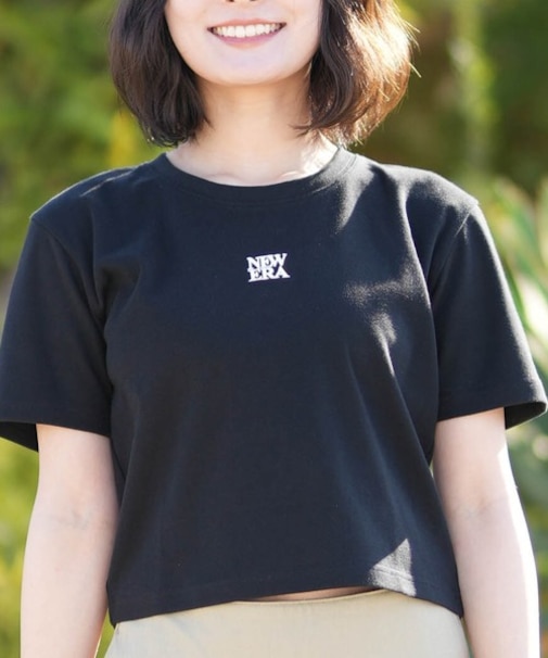 NEW ERA/14857959 Women's 半袖 ミニ Tシャツ スクエアロゴ ブラック ニューエラ レディース ムラサキスポーツ