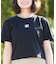 NEW ERA/14857959 Women's 半袖 ミニ Tシャツ スクエアロゴ ブラック ニューエラ レディース ムラサキスポーツ