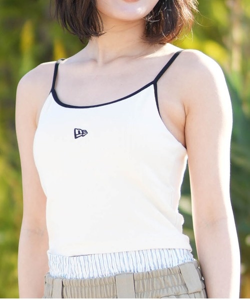 NEW ERA/14857969 Women's リブ クロップドキャミソール アイボリー