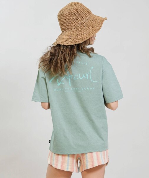 RIP CURL/RCL6S-4304 ラッシュガード 半袖Tシャツ UVケア WIDE FIT TEE リップカール レディース ムラサキスポーツ