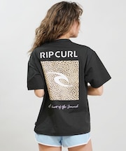 RIP CURL/RCL6S-4306 ラッシュガード 半袖Tシャツ UVケア BOXY WIDE FIT TEE リップカール レディース ムラサキスポーツ