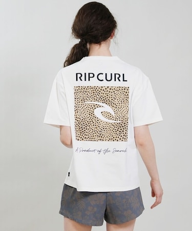 RIP CURL/RCL6S-4306 ラッシュガード 半袖Tシャツ UVケア BOXY WIDE FIT TEE リップカール レディース ムラサキスポーツ