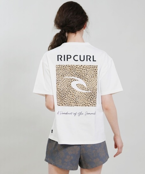 RIP CURL/RCL6S-4306 ラッシュガード 半袖Tシャツ UVケア BOXY WIDE FIT TEE リップカール レディース ムラサキスポーツ