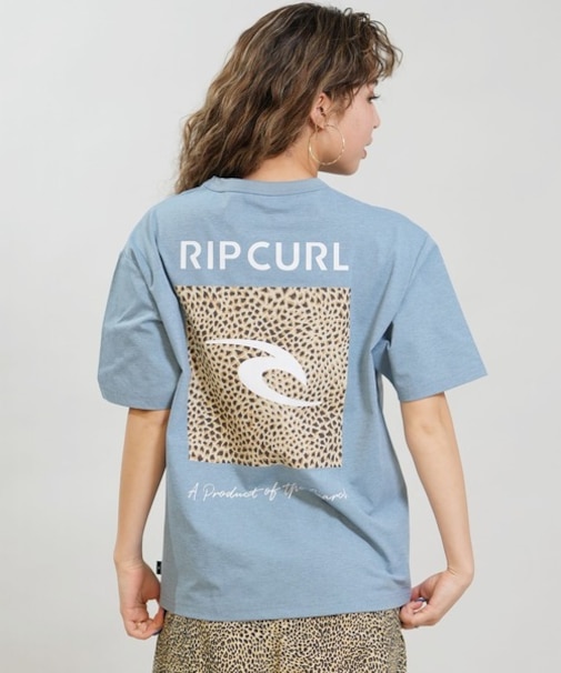 RIP CURL/RCL6S-4306 ラッシュガード 半袖Tシャツ UVケア BOXY WIDE FIT TEE リップカール レディース ムラサキスポーツ