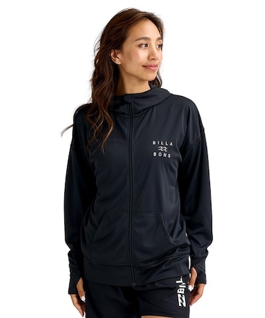 BILLABONG/BG013852 UPF50+ ジップアップパーカー 長袖ラッシュガード ZIP UP HOODED ビラボン レディース ムラサキスポーツ