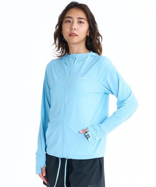 ROXY/RLY261031 水陸両用 長袖ラッシュガード  ジップアップパーカー AUROLA ロキシー レディース ムラサキスポーツ
