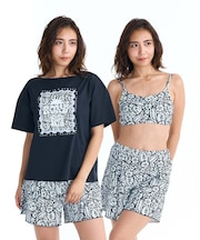 ROXY/RSW261008 水着 3点セット ビキニ ラッシュT 付き REEF NOTE ロキシー レディース ムラサキスポーツ