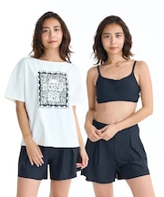 ROXY/RSW261008 水着 3点セット ビキニ ラッシュT 付き REEF NOTE ロキシー レディース ムラサキスポーツ