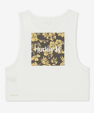 Hurley/WASL261005 UT 吸汗速乾 UVカット 耐塩素 水陸両用 PTM BACK FLOWER BOX LG SL タンクトップ ショート丈 ハーレー レディース ムラサキスポーツ
