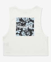 Hurley/WASL261005 UT 吸汗速乾 UVカット 耐塩素 水陸両用 PTM BACK FLOWER BOX LG SL タンクトップ ショート丈 ハーレー レディース ムラサキスポーツ