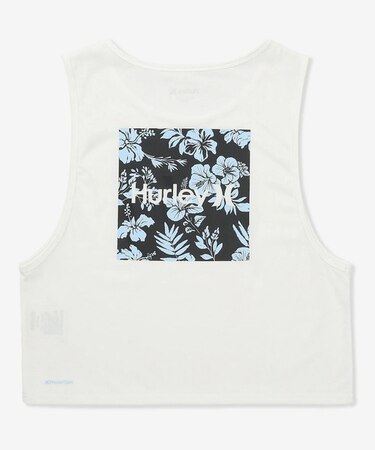 Hurley/WASL261005 UT 吸汗速乾 UVカット 耐塩素 水陸両用 PTM BACK FLOWER BOX LG SL タンクトップ ショート丈 ハーレー レディース ムラサキスポーツ