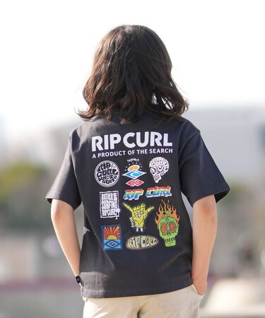 RIPCURL/キッズ RCK6S-2102 STICKER ICON KIDS TEE 半袖Tシャツ リップカール 男の子 女の子 ムラサキスポーツ