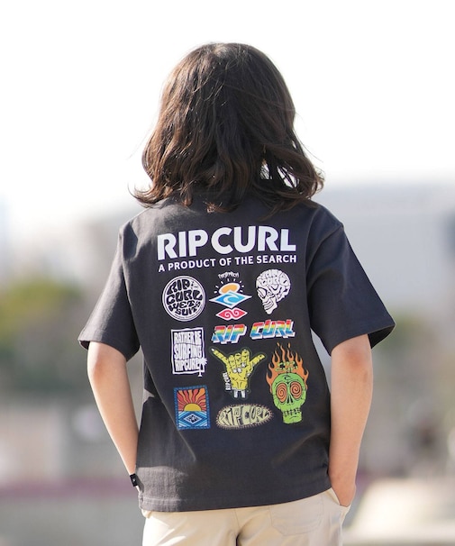 RIPCURL/キッズ RCK6S-2102 STICKER ICON KIDS TEE 半袖Tシャツ リップカール 男の子 女の子 ムラサキスポーツ