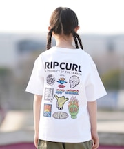 RIPCURL/キッズ RCK6S-2102 STICKER ICON KIDS TEE 半袖Tシャツ リップカール 男の子 女の子 ムラサキスポーツ