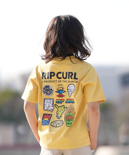 RIPCURL/キッズ RCK6S-2102 STICKER ICON KIDS TEE 半袖Tシャツ リップカール 男の子 女の子 ムラサキスポーツ