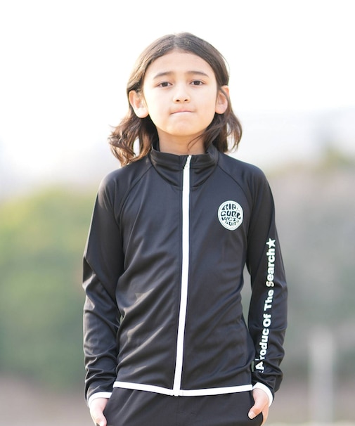 RIPCURL/キッズ RCK6S-4302 WET ICON KIDS RASH 水着 対塩素 長袖 ジップアップ ラッシュガード 男の子 女の子 ムラサキスポーツ