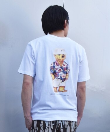 【ムラサキスポーツ別注】GRIZZLY/G26SS-2405 HOLIADAY BEAR SST 半袖 Tシャツ バックプリント グリズリー メンズ ムラサキスポーツ