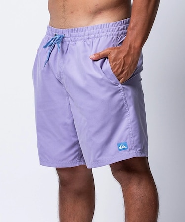 QUIKSILVER/EQYJV04137 水着 EVERYDAY SOLID VOLLEY 19 ジャムボードショーツ 19インチ インナーショーツ付き (ウエストゴムタイプ) ノンストレッチ・撥水加工 トランクス クイックシルバー メンズ ムラサキスポーツ
