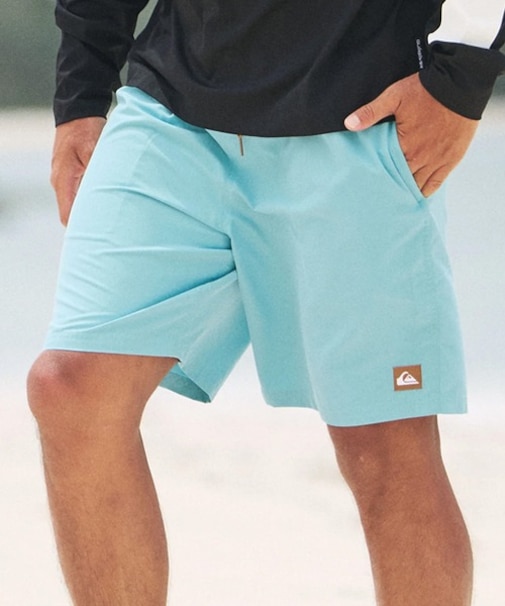 QUIKSILVER/EQYJV04137 水着 EVERYDAY SOLID VOLLEY 19 ジャムボードショーツ 19インチ インナーショーツ付き (ウエストゴムタイプ) ノンストレッチ・撥水加工 トランクス クイックシルバー メンズ ムラサキスポーツ