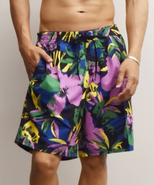 QUIKSILVER/EQYJV04223 水着 EVERYDAY PRINTED VOLLEY 19 ジャムボードショーツ 19インチ インナーショーツ付き (ウエストゴムタイプ) ノンストレッチ・撥水加工 トランクス クイックシルバー メンズ ムラサキスポーツ