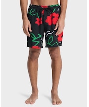 QUIKSILVER/EQYJV04227 水着 STRETCH PRINTED VOLLEY 17NB ジャムボードショーツ 17インチ インナーショーツなしタイプ 4WAYストレッチ・撥水加工 トランクス クイックシルバー メンズ ムラサキスポーツ