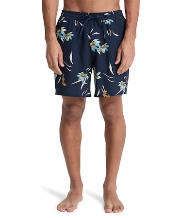 QUIKSILVER/EQYJV04227 水着 STRETCH PRINTED VOLLEY 17NB ジャムボードショーツ 17インチ インナーショーツなしタイプ 4WAYストレッチ・撥水加工 トランクス クイックシルバー メンズ ムラサキスポーツ