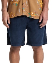 QUIKSILVER/EQYWS03878 TAXER CORD WS コーデュロイ ショートパンツ ウォークショーツ ウエストゴム ドローコード クイックシルバー メンズ ムラサキスポーツ