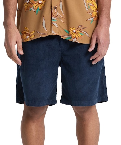 QUIKSILVER/EQYWS03878 TAXER CORD WS コーデュロイ ショートパンツ ウォークショーツ ウエストゴム ドローコード クイックシルバー メンズ ムラサキスポーツ