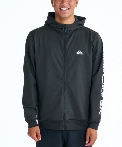 QUIKSILVER/QLY261009 水着 OMNI MW ZIP HOODIE 長袖ラッシュガード ハイネック UPF50+ 接触冷感 速乾 クイックシルバー メンズ ムラサキスポーツ