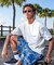 QUIKSILVER/QST262015 MERCURY PAISLEY SLEEVE ST 半袖Tシャツ ペイズリー柄 ルーズフィット クイックシルバー メンズ ムラサキスポーツ