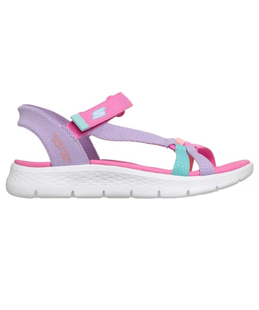SKECHERS/キッズ 17.0~23.0cm GO WALK FLEX SANDAL-LOTS 303028L-MLT「スリップイン」仕様 サンダル スケッチャーズ ムラサキスポーツ