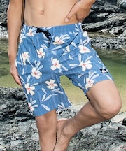 QUIKSILVER/KBS262002 水着 トランクス 水陸両用 4WAYストレッチ 速乾 ボタニカル柄 クイックシルバー キッズ 男の子 女の子 ムラサキスポーツ