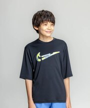 NIKE/NESSG828 ラッシュガード UVカット スプレースウッシュ ハイドロガード 半袖 Tシャツ ナイキ キッズ 男の子 女の子 ムラサキスポーツ