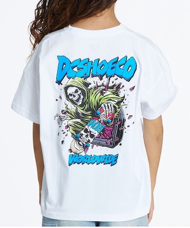 DC Shoes/YST262507 26 KD CLASH SKULL SS Tシャツ 半袖 ディーシーシューズ キッズ 男の子 女の子 ムラサキスポーツ