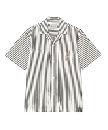 Carhartt WIP/I036203 SS Leavel Shirt 半袖 シャツ ストライプ柄 ショートスリーブリーベルシャツ カーハートダブリューアイピー メンズ ムラサキスポーツ