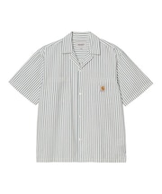 Carhartt WIP/I036203 SS Leavel Shirt 半袖 シャツ ストライプ柄 ショートスリーブリーベルシャツ カーハートダブリューアイピー メンズ ムラサキスポーツ