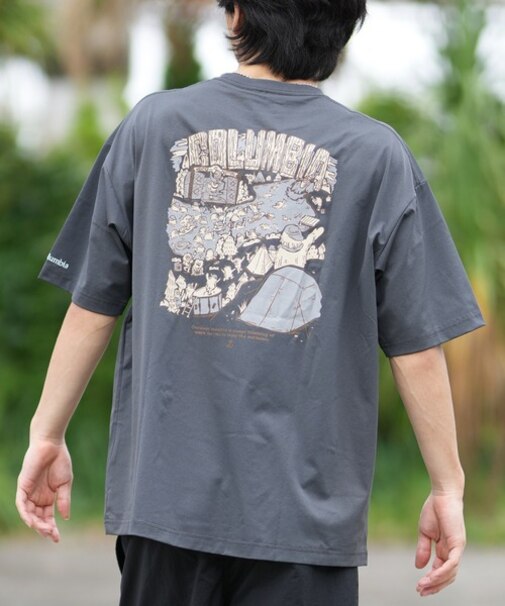 Columbia/PG4858 トルベアロックグラフィックショートスリーブTシャツ 半袖Tシャツ コロンビア メンズ ムラサキスポーツ