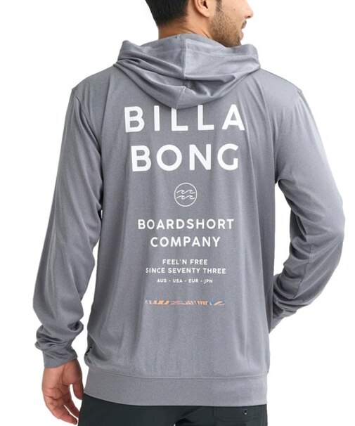 BILLA BONG/水着 BG011855 ラッシュガード 長袖 ジップアップ パーカー UVカット ビラボン メンズ ムラサキスポーツ