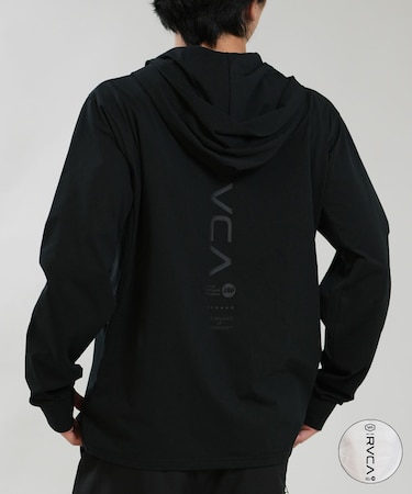 RVCA/水着 BG041852 ラッシュガード ジップアップ パーカー メンズ UVカット 吸水速乾 ストレッチ 耐塩素 水陸両用 ルーカ メンズ ムラサキスポーツ