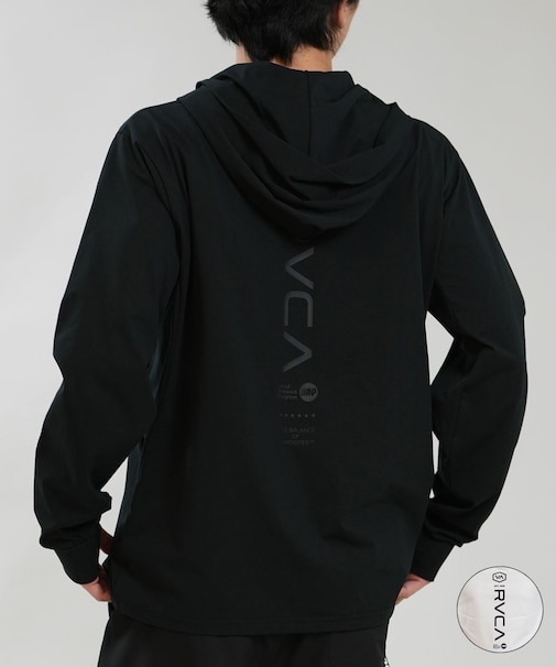 RVCA/水着 BG041852 ラッシュガード ジップアップ パーカー メンズ UVカット 吸水速乾 ストレッチ 耐塩素 水陸両用 ルーカ メンズ ムラサキスポーツ