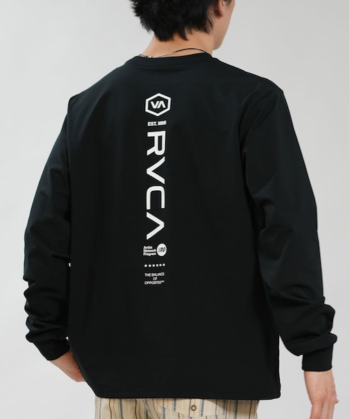 RVCA/水着 BG041855 ラッシュガード 長袖 Tシャツ ロンT メンズ UVカット 吸水速乾 ストレッチ 耐塩素 水陸両用 ルーカ メンズ ムラサキスポーツ