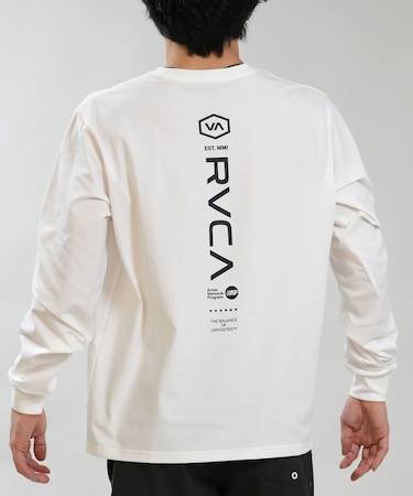 RVCA/水着 BG041855 ラッシュガード 長袖 Tシャツ ロンT メンズ UVカット 吸水速乾 ストレッチ 耐塩素 水陸両用 ルーカ メンズ ムラサキスポーツ