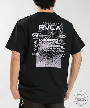 RVCA/水着 BG041856 ラッシュガード 半袖 Tシャツ メンズ UVカット 吸水速乾 ストレッチ 耐塩素 水陸両用 ルーカ メンズ ムラサキスポーツ