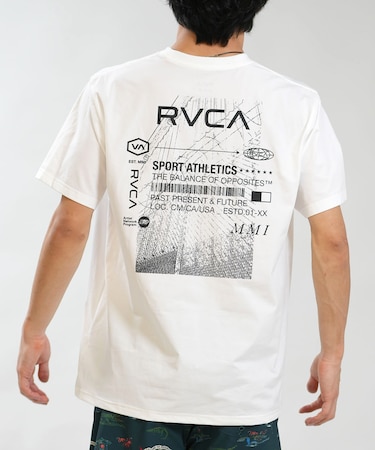 RVCA/水着 BG041856 ラッシュガード 半袖 Tシャツ メンズ UVカット 吸水速乾 ストレッチ 耐塩素 水陸両用 ルーカ メンズ ムラサキスポーツ